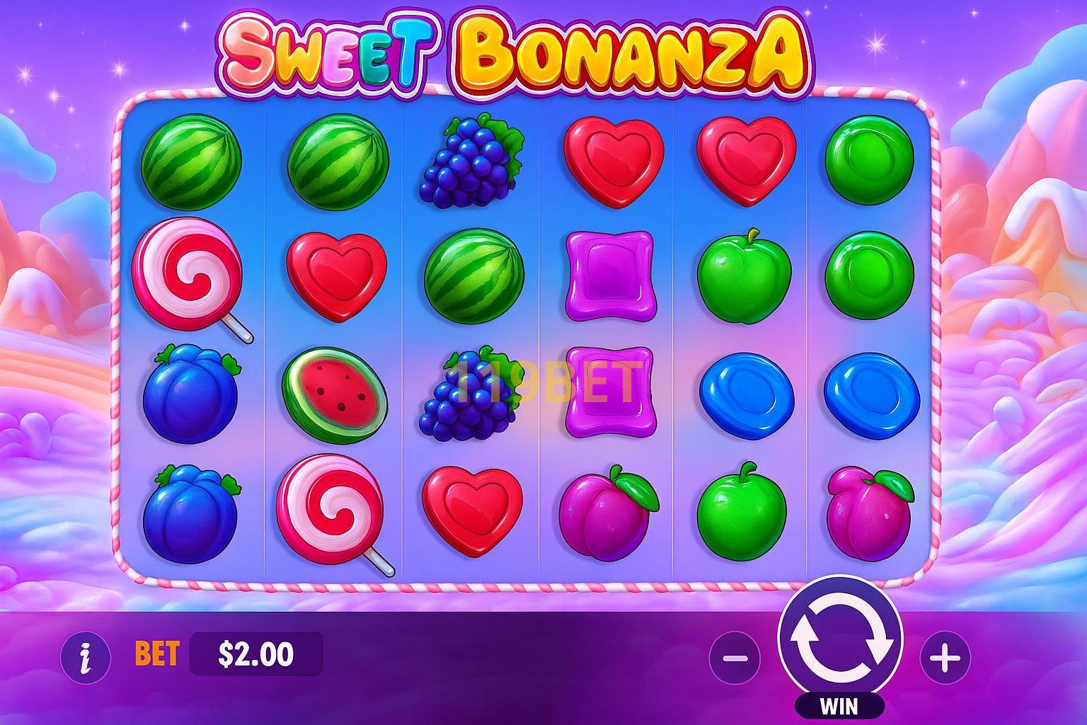 Jogo Sweet Bonanza, frequentemente associado a promoções de rodadas grátis